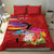 Honolulu Anniversary 52nd Running Bedding Set Marathon Competition Kakau Pattern Red Color