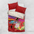 Honolulu Anniversary 52nd Running Bedding Set Marathon Competition Kakau Pattern Red Color