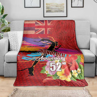 Honolulu Anniversary 52nd Running Blanket Marathon Competition Kakau Pattern Red Color LT03 - Polynesian Pride