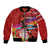 Honolulu Anniversary 52nd Running Bomber Jacket Marathon Competition Kakau Pattern Red Color