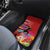 Honolulu Anniversary 52nd Running Car Mats Marathon Competition Kakau Pattern Red Color