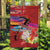 Honolulu Anniversary 52nd Running Garden Flag Marathon Competition Kakau Pattern Red Color