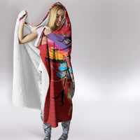 Honolulu Anniversary 52nd Running Hooded Blanket Marathon Competition Kakau Pattern Red Color LT03 - Polynesian Pride