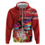 Honolulu Anniversary 52nd Running Hoodie Marathon Competition Kakau Pattern Red Color