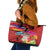 Honolulu Anniversary 52nd Running Leather Tote Bag Marathon Competition Kakau Pattern Red Color