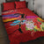 Honolulu Anniversary 52nd Running Quilt Bed Set Marathon Competition Kakau Pattern Red Color