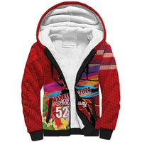 Honolulu Anniversary 52nd Running Sherpa Hoodie Marathon Competition Kakau Pattern Red Color LT03 Unisex Red - Polynesian Pride