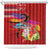 Honolulu Anniversary 52nd Running Shower Curtain Marathon Competition Kakau Pattern Red Color