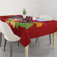 Honolulu Anniversary 52nd Running Tablecloth Marathon Competition Kakau Pattern Red Color LT03 - Polynesian Pride
