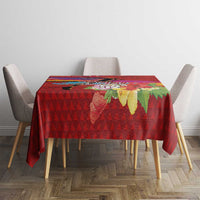 Honolulu Anniversary 52nd Running Tablecloth Marathon Competition Kakau Pattern Red Color LT03 - Polynesian Pride