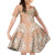 Hawaii Tropical Flowers with Kakau Tribal Kid Short Sleeve Dress Peach Fuzz Color LT03 KID Peach Fuzz - Polynesian Pride