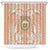 Hawaii Tropical Flowers with Kakau Tribal Shower Curtain Peach Fuzz Color LT03 Peach Fuzz - Polynesian Pride