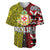 Tonga Kolisi Tonga Baseball Jersey Ngatu and Geometric Pattern LT03 Red - Polynesian Pride