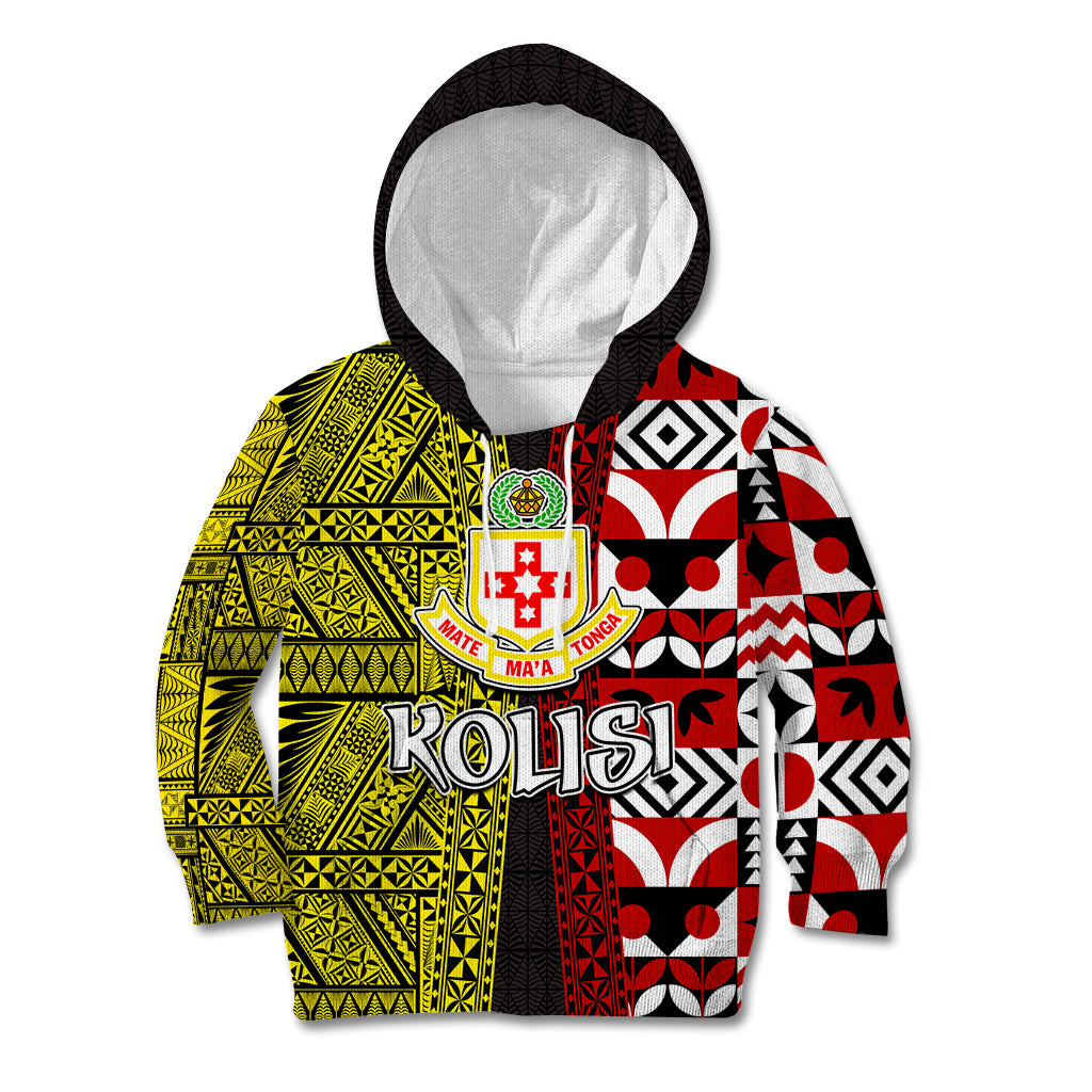 Tonga Kolisi Tonga Kid Hoodie Ngatu and Geometric Pattern LT03 Hoodie Red - Polynesian Pride