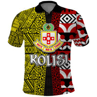 Tonga Kolisi Tonga Polo Shirt Ngatu and Geometric Pattern LT03 Red - Polynesian Pride