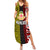 Tonga Kolisi Tonga Summer Maxi Dress Ngatu and Geometric Pattern LT03 Women Red - Polynesian Pride