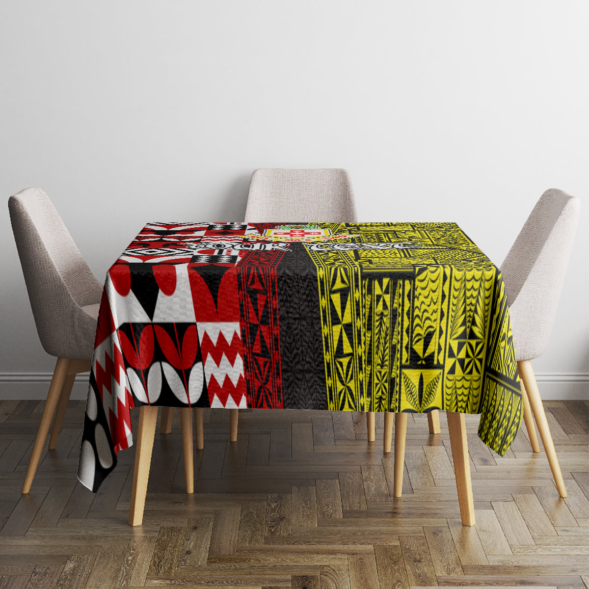 Tonga Kolisi Tonga Tablecloth Ngatu and Geometric Pattern LT03 - Polynesian Pride