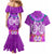 Polynesian Valentine Day Couples Matching Mermaid Dress and Hawaiian Shirt Love Couple Turtle Maori Hibiscus Purple LT03 - Polynesian Pride