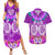 Polynesian Valentine Day Couples Matching Summer Maxi Dress and Hawaiian Shirt Love Couple Turtle Maori Hibiscus Purple LT03 Purple - Polynesian Pride