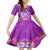 Polynesian Valentine Day Family Matching Long Sleeve Bodycon Dress and Hawaiian Shirt Love Couple Turtle Maori Hibiscus Purple LT03 Daughter's Dress Purple - Polynesian Pride