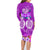 Polynesian Valentine Day Family Matching Long Sleeve Bodycon Dress and Hawaiian Shirt Love Couple Turtle Maori Hibiscus Purple LT03 - Polynesian Pride