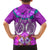 Polynesian Valentine Day Family Matching Off Shoulder Long Sleeve Dress and Hawaiian Shirt Love Couple Turtle Maori Hibiscus Purple LT03 - Polynesian Pride