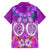 Polynesian Valentine Day Family Matching Off Shoulder Long Sleeve Dress and Hawaiian Shirt Love Couple Turtle Maori Hibiscus Purple LT03 - Polynesian Pride