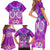 Polynesian Valentine Day Family Matching Short Sleeve Bodycon Dress and Hawaiian Shirt Love Couple Turtle Maori Hibiscus Purple LT03 - Polynesian Pride