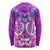 Polynesian Valentine Day Long Sleeve Shirt Love Couple Turtle Maori Hibiscus Purple LT03 - Polynesian Pride