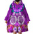 Polynesian Valentine Day Wearable Blanket Hoodie Love Couple Turtle Maori Hibiscus Purple LT03 - Polynesian Pride