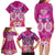 Polynesian Valentine Day Family Matching Long Sleeve Bodycon Dress and Hawaiian Shirt Love Couple Turtle Maori Hibiscus Pink LT03 - Polynesian Pride