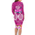 Polynesian Valentine Day Family Matching Long Sleeve Bodycon Dress and Hawaiian Shirt Love Couple Turtle Maori Hibiscus Pink LT03 - Polynesian Pride