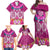 Polynesian Valentine Day Family Matching Off Shoulder Maxi Dress and Hawaiian Shirt Love Couple Turtle Maori Hibiscus Pink LT03 - Polynesian Pride