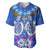 Polynesian Valentine Day Baseball Jersey Love Couple Turtle Maori Hibiscus Blue LT03 Blue - Polynesian Pride