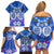 Polynesian Valentine Day Family Matching Off Shoulder Short Dress and Hawaiian Shirt Love Couple Turtle Maori Hibiscus Blue LT03 - Polynesian Pride