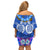 Polynesian Valentine Day Family Matching Off Shoulder Short Dress and Hawaiian Shirt Love Couple Turtle Maori Hibiscus Blue LT03 - Polynesian Pride