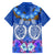 Polynesian Valentine Day Family Matching Short Sleeve Bodycon Dress and Hawaiian Shirt Love Couple Turtle Maori Hibiscus Blue LT03 - Polynesian Pride