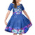 Polynesian Valentine Day Kid Short Sleeve Dress Love Couple Turtle Maori Hibiscus Blue LT03 KID Blue - Polynesian Pride