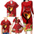 Hawaii Valentine Day Family Matching Long Sleeve Bodycon Dress and Hawaiian Shirt Couple on Beach mix Hibiscus and Polynesian Tattoo LT03 - Polynesian Pride