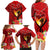 Hawaii Valentine Day Family Matching Long Sleeve Bodycon Dress and Hawaiian Shirt Couple on Beach mix Hibiscus and Polynesian Tattoo LT03 - Polynesian Pride