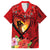 Hawaii Valentine Day Family Matching Long Sleeve Bodycon Dress and Hawaiian Shirt Couple on Beach mix Hibiscus and Polynesian Tattoo LT03 Dad's Shirt - Short Sleeve Red - Polynesian Pride