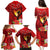 Hawaii Valentine Day Family Matching Puletasi and Hawaiian Shirt Couple on Beach mix Hibiscus and Polynesian Tattoo LT03 - Polynesian Pride