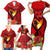 Hawaii Valentine Day Family Matching Short Sleeve Bodycon Dress and Hawaiian Shirt Couple on Beach mix Hibiscus and Polynesian Tattoo LT03 - Polynesian Pride