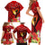 Hawaii Valentine Day Family Matching Short Sleeve Bodycon Dress and Hawaiian Shirt Couple on Beach mix Hibiscus and Polynesian Tattoo LT03 - Polynesian Pride