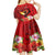 Hawaii Valentine Day Kid Short Sleeve Dress Couple on Beach mix Hibiscus and Polynesian Tattoo LT03 - Polynesian Pride