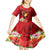 Hawaii Valentine Day Kid Short Sleeve Dress Couple on Beach mix Hibiscus and Polynesian Tattoo LT03 - Polynesian Pride