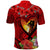 Hawaii Valentine Day Polo Shirt Couple on Beach mix Hibiscus and Polynesian Tattoo LT03 - Polynesian Pride