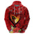 Hawaii Valentine Day Zip Hoodie Couple on Beach mix Hibiscus and Polynesian Tattoo LT03 - Polynesian Pride