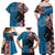 Personalised Aotearoa and Fiji Together Family Matching Off Shoulder Maxi Dress and Hawaiian Shirt Melanesian Warrior and Koru - Taniko with Hibiscus Tapa Pattern