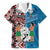 Personalised Aotearoa and Fiji Together Hawaiian Shirt Melanesian Warrior and Koru - Taniko with Hibiscus Tapa Pattern